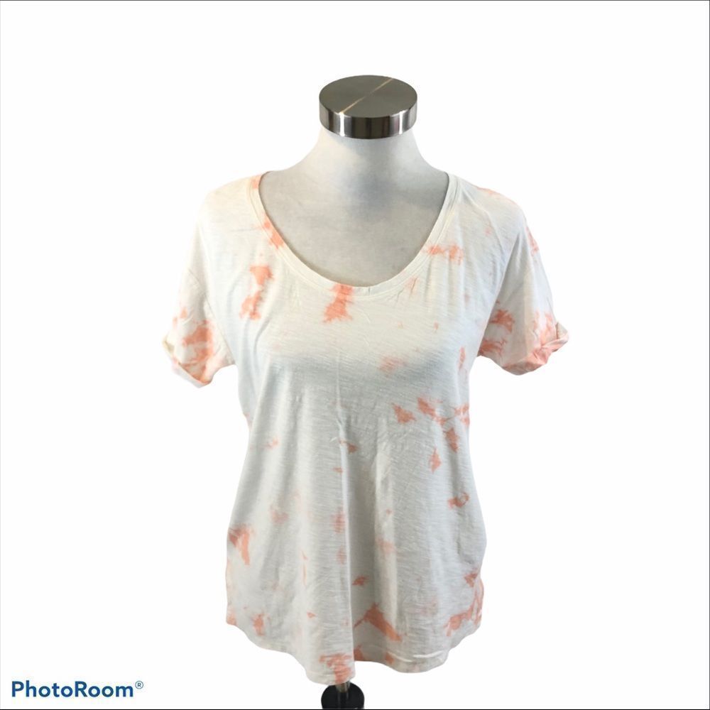 Gap White and Peach‎ Tie Dyed T-Shirt Size Small
